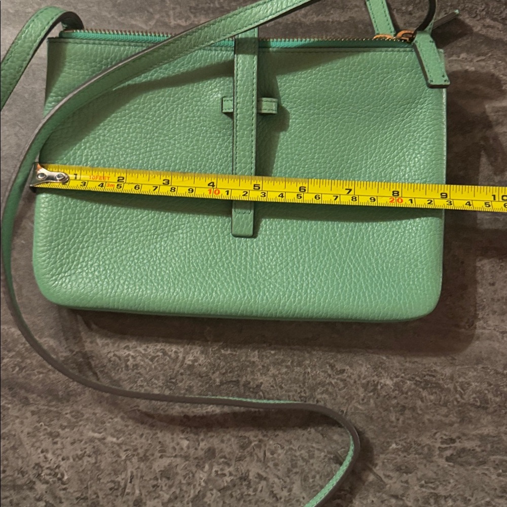 Annabel Ingall Jojo Crossbody - Pistachio/Lime Green Leather Crossbody Bag - Picture 6 of 7